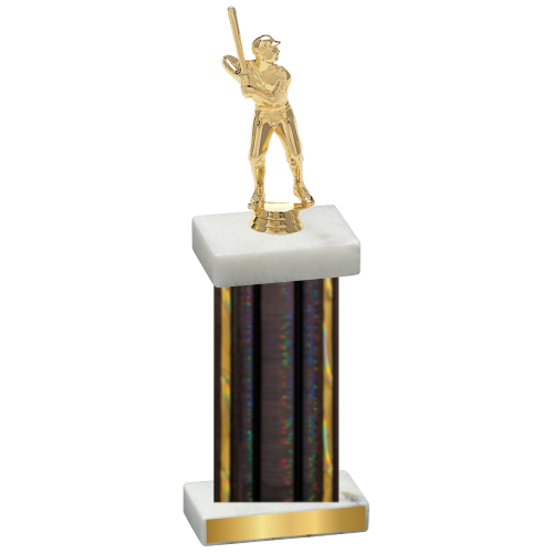 Single Black Glacier Baseball Trophy