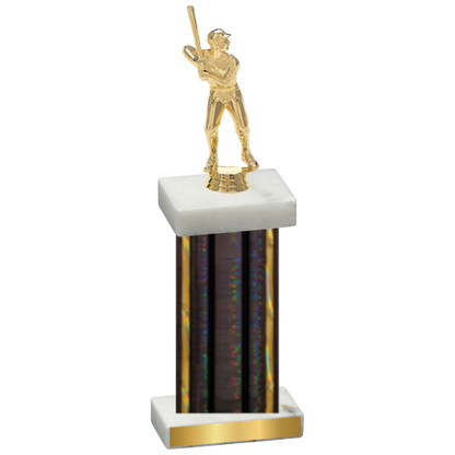 Single Black Glacier Baseball Trophy