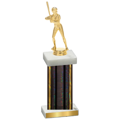 Single Black Glacier Softball Trophy