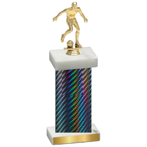 Single Black Carbon Fiber Soccer Trophy