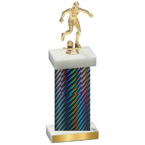 Single Black Carbon Fiber Soccer Trophy