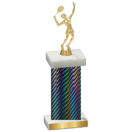 Single Black Carbon Fiber Tennis Trophy