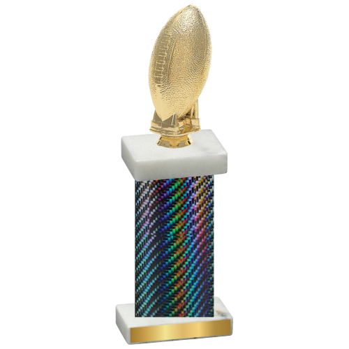 Single Black Carbon Fiber Football Trophy