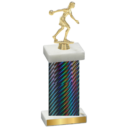 Single Black Carbon Fiber Bowling Trophy