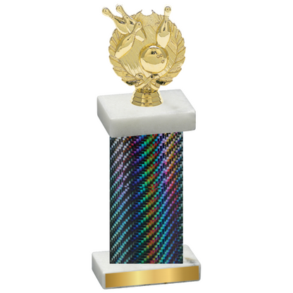 Single Black Carbon Fiber Bowling Trophy