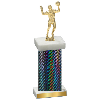 Single Black Carbon Fiber Volleyball Trophy