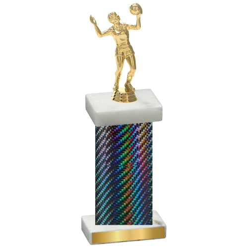 Single Black Carbon Fiber Volleyball Trophy