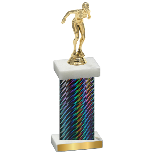 Single Black Carbon Fiber Tennis Trophy