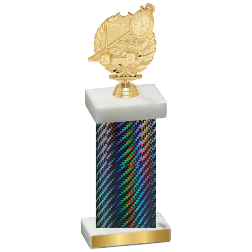 Single Black Carbon Fiber Swimming Trophy