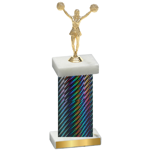 Single Black Carbon Fiber Cheerleading Trophy