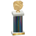 Single Black Carbon Fiber Cheerleading Trophy