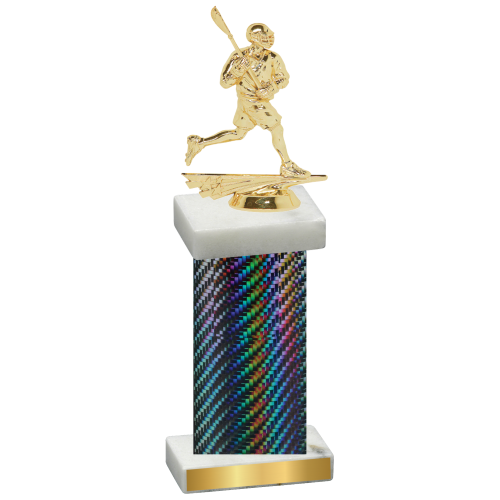 Single Black Carbon Fiber Lacrosse Trophy