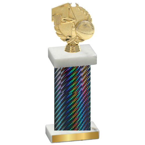 Single Black Carbon Fiber Basketball Trophy