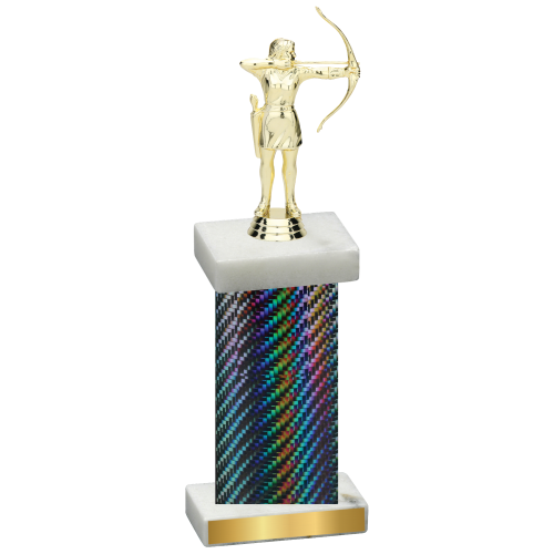 Single Black Carbon Fiber Archery Trophy