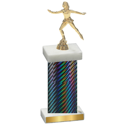 Single Black Carbon Fiber Skater Trophy