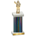 Single Black Carbon Fiber Holiday Trophy