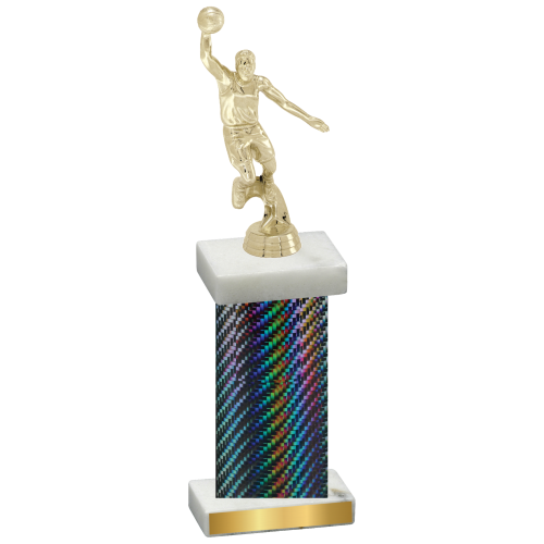 Single Black Carbon Fiber Basketball Trophy