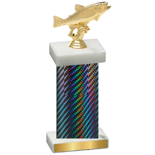 Single Black Carbon Fiber Fishing Trophy