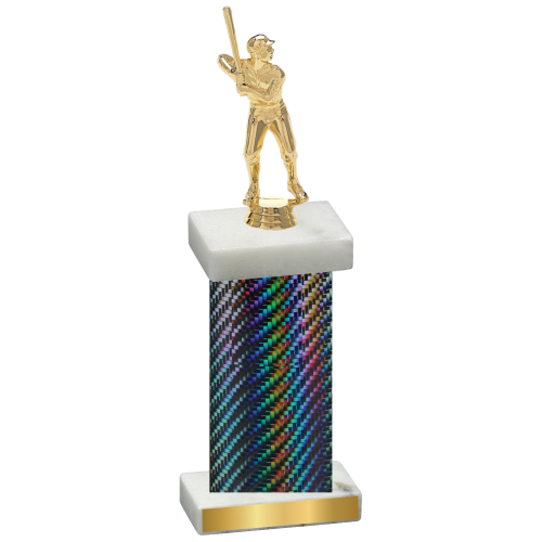 Single Black Carbon Fiber Baseball Trophy