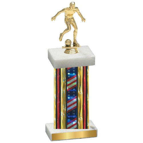 Single Flag USA Soccer Trophy