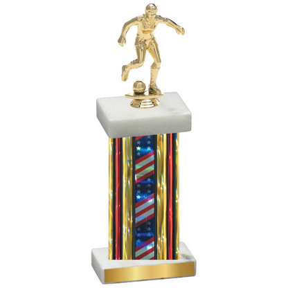 Single Flag USA Soccer Trophy