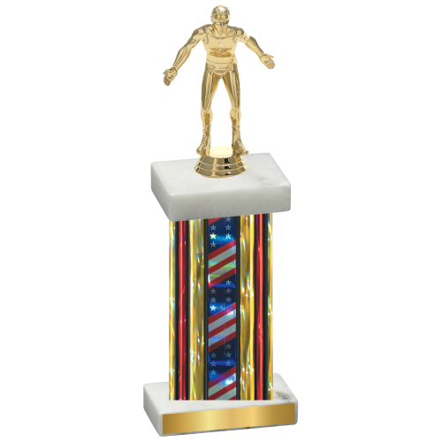 Single Flag USA Wrestling Trophy