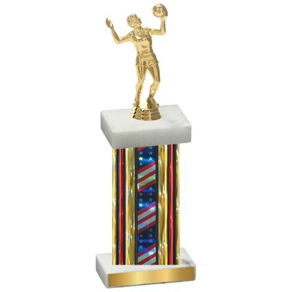 Single Flag USA Volleyball Trophy