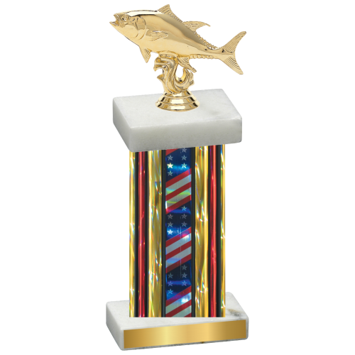 Single Flag USA Fishing Trophy