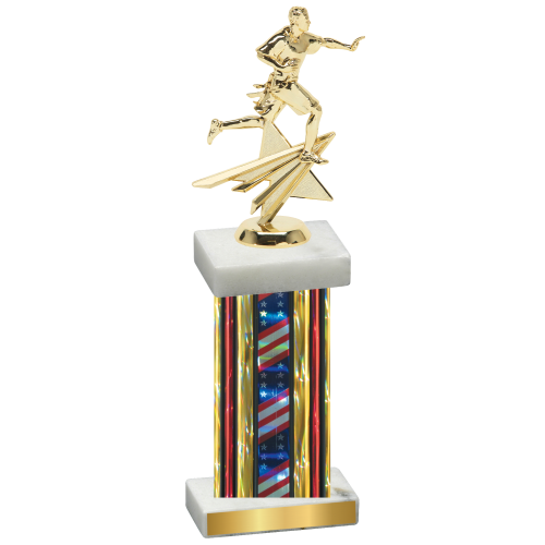 Single Flag USA Flag Football Trophy