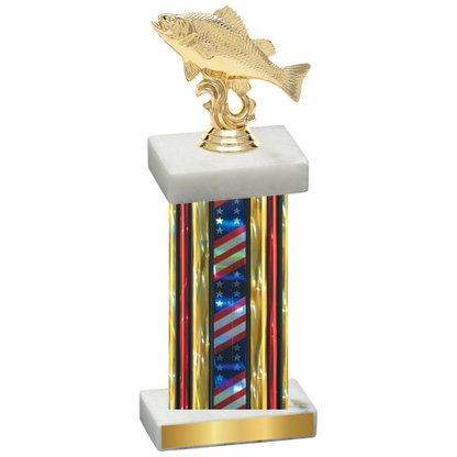 Single Flag USA Fishing Trophy