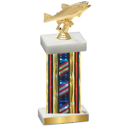 Single Flag USA Fishing Trophy