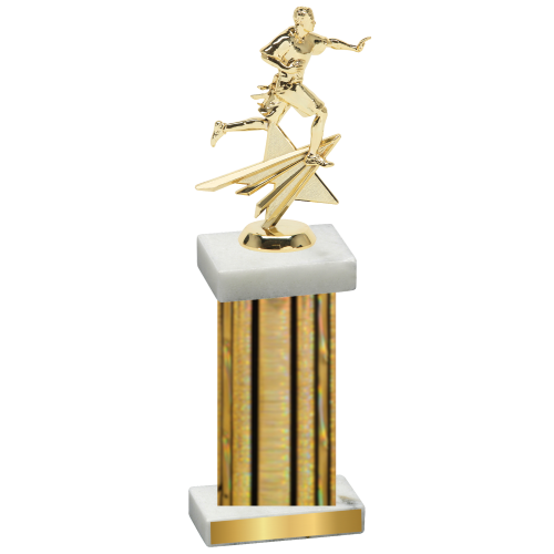 Single Gold Glacier Flag Football Trophy