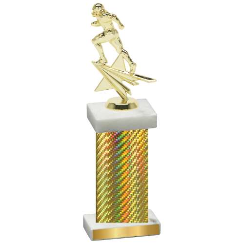 Single Gold Carbon Fiber Football Trophy