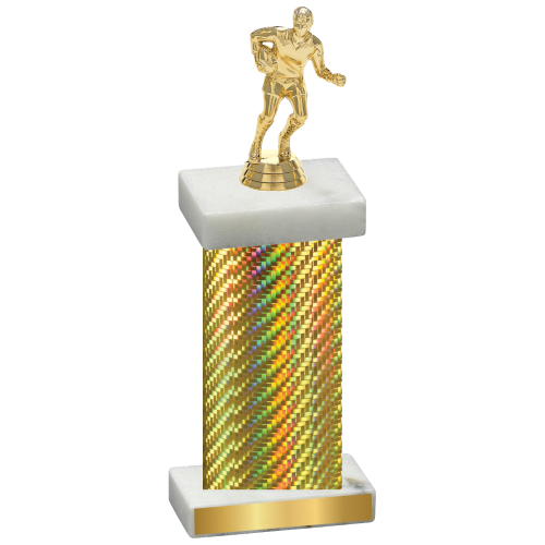 Single Gold Carbon Fiber Rugby Trophy