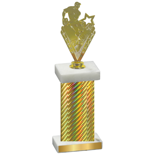 Single Gold Carbon Fiber Rugby Trophy