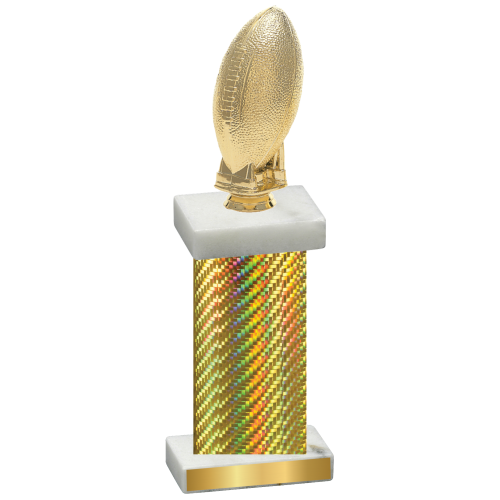 Single Gold Carbon Fiber Football Trophy