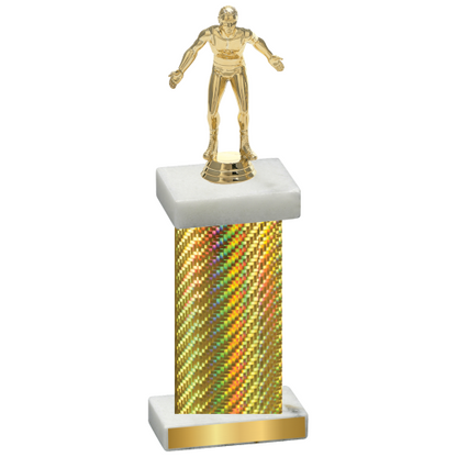 Single Gold Carbon Fiber Wrestling Trophy