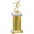 Single Gold Carbon Fiber Bowling Trophy