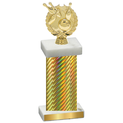 Single Gold Carbon Fiber Bowling Trophy