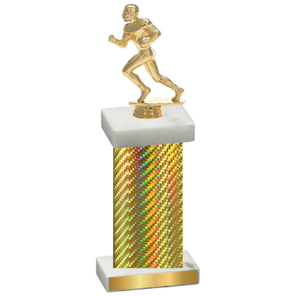 Single Gold Carbon Fiber Football Trophy