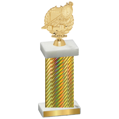 Single Gold Carbon Fiber Swimming Trophy