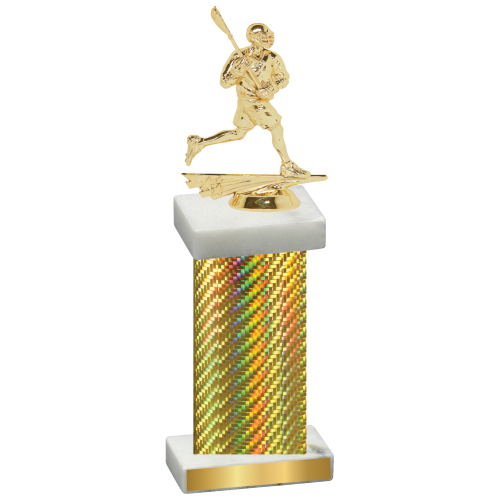 Single Gold Carbon Fiber Lacrosse Trophy