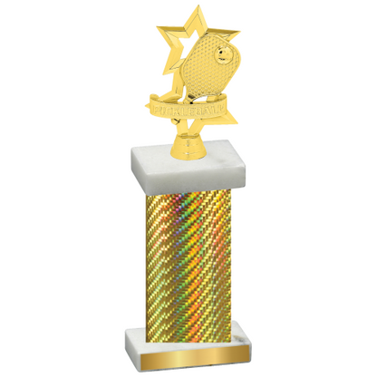 Single Gold Carbon Fiber Pickleball Trophy