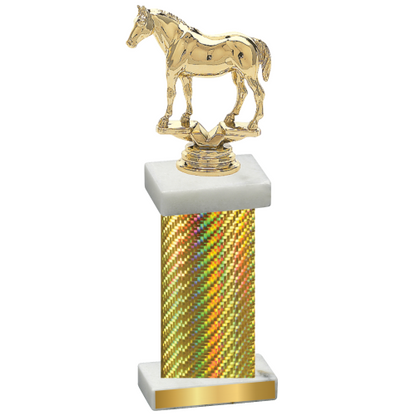 Single Gold Carbon Fiber Horses Trophy