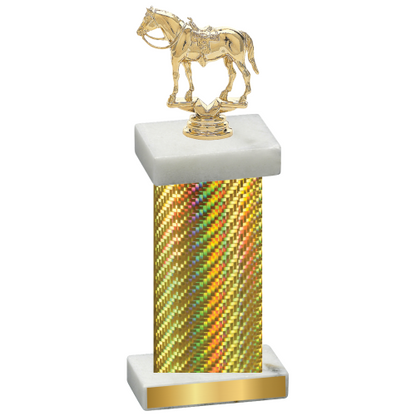 Single Gold Carbon Fiber Horses Trophy