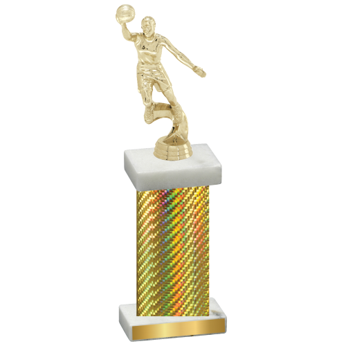 Single Gold Carbon Fiber Basketball Trophy