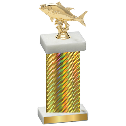 Single Gold Carbon Fiber Fishing Trophy