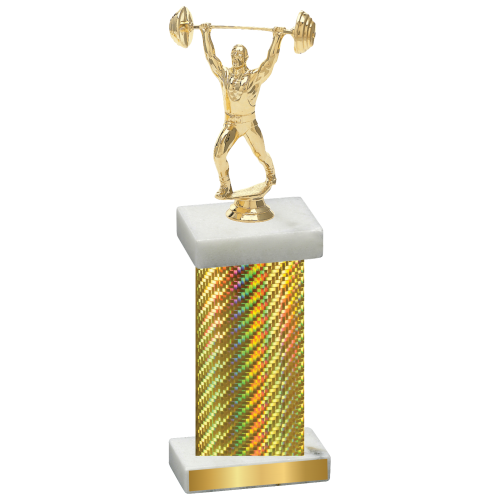 Single Gold Carbon Fiber Weights Trophy