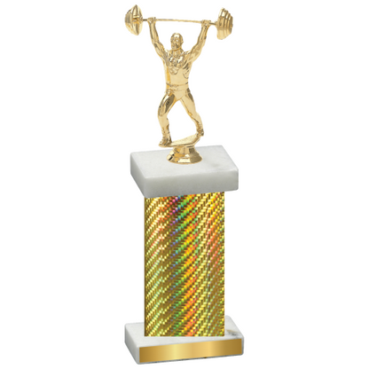 Single Gold Carbon Fiber Weights Trophy