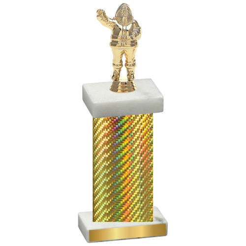 Single Gold Carbon Fiber Holiday Trophy